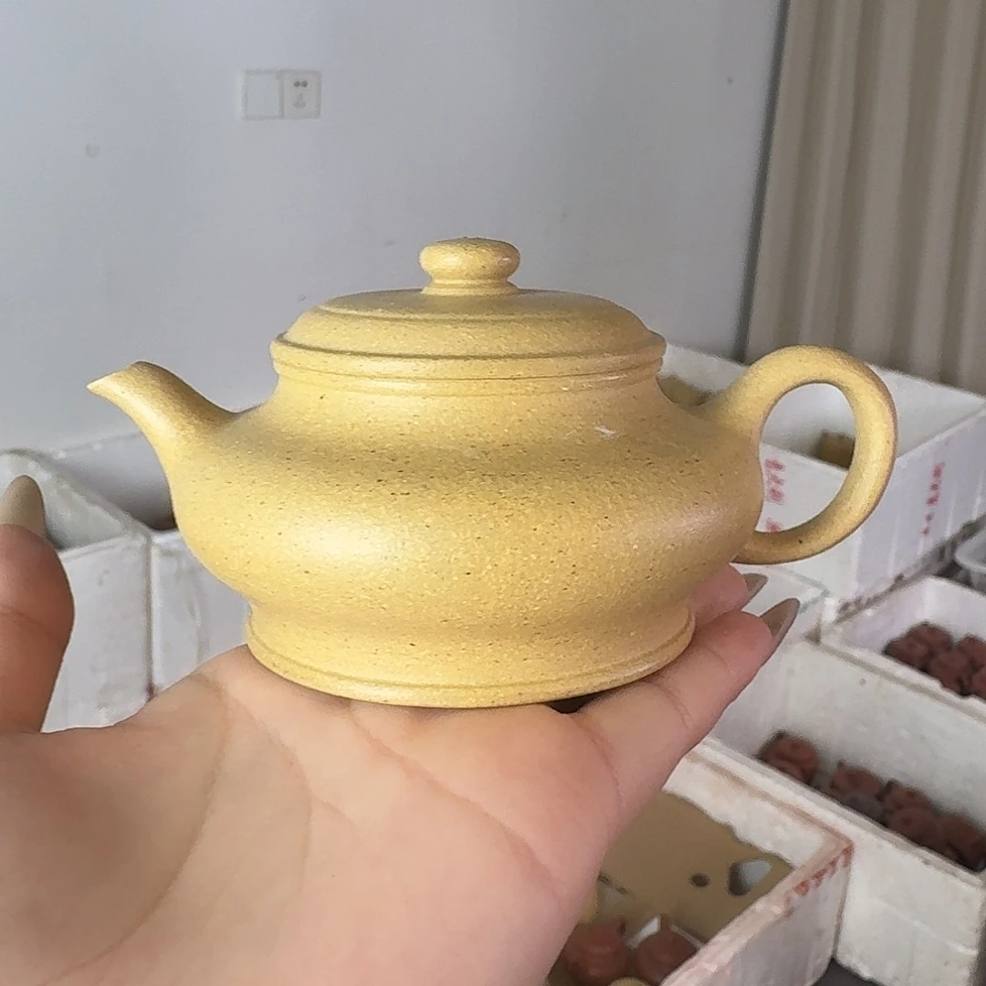 茶壶紫砂本绿虚扁xj微瑕