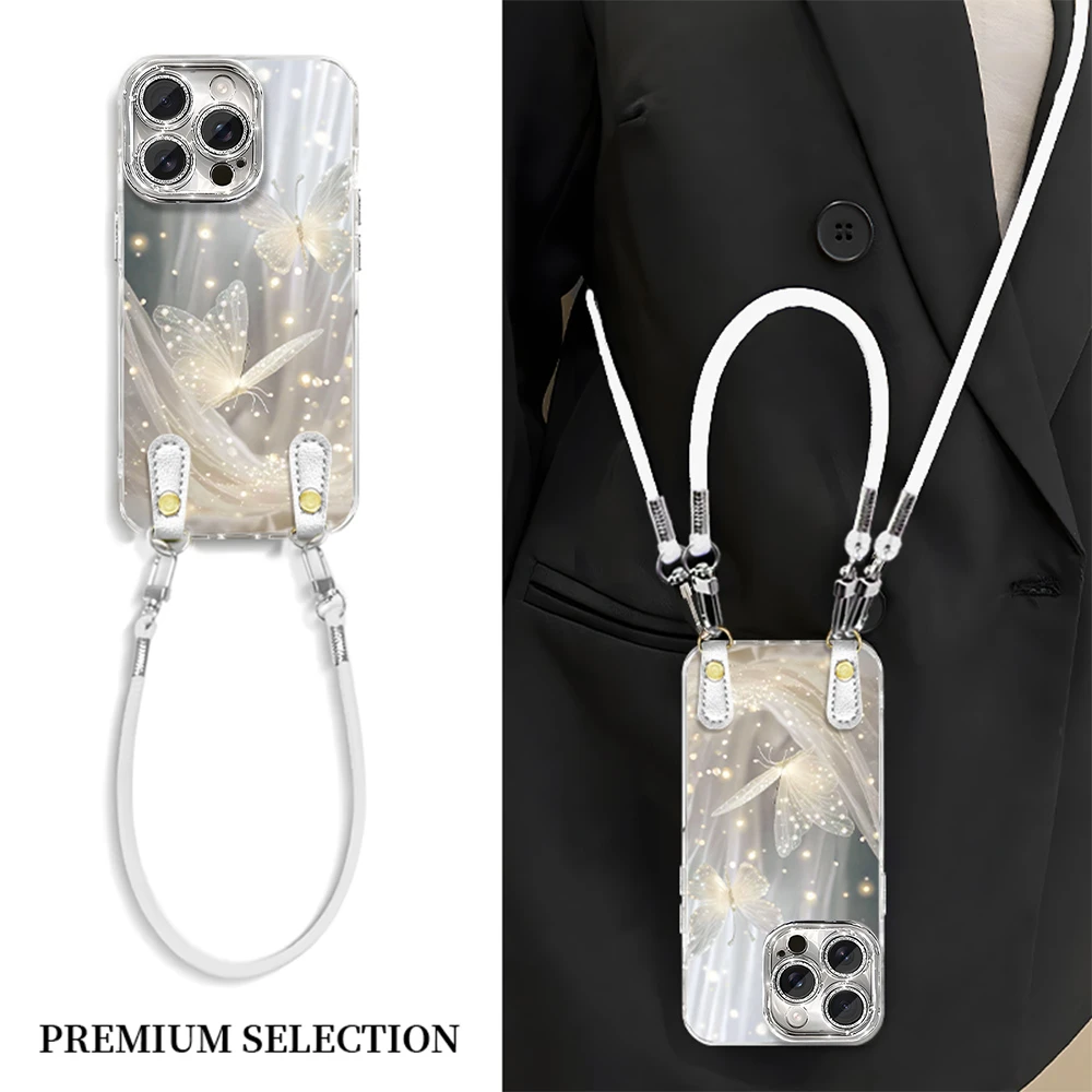 梦幻蝴蝶适用VIVO苹果16荣耀OPPO华为P70小米红米手机壳ZX00470