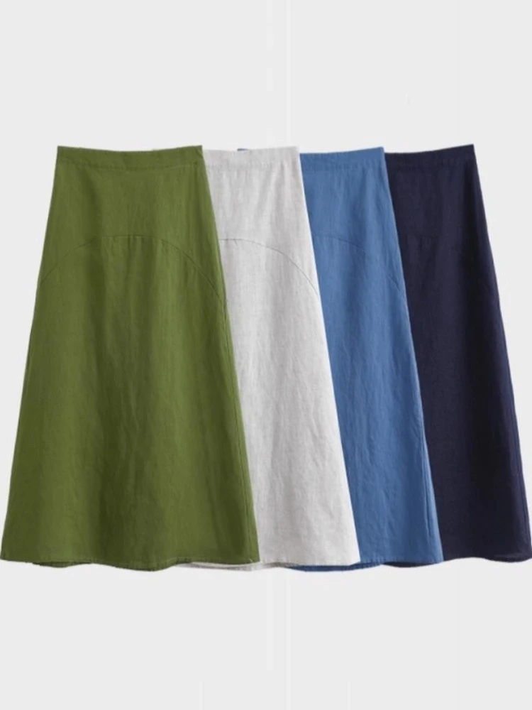 现货+运费险高腰薄款休闲风半身裙女显瘦裙子2025新款法式裙子