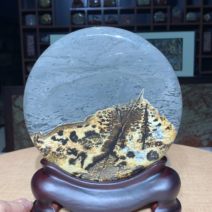 广西国画石摆件，观赏收藏