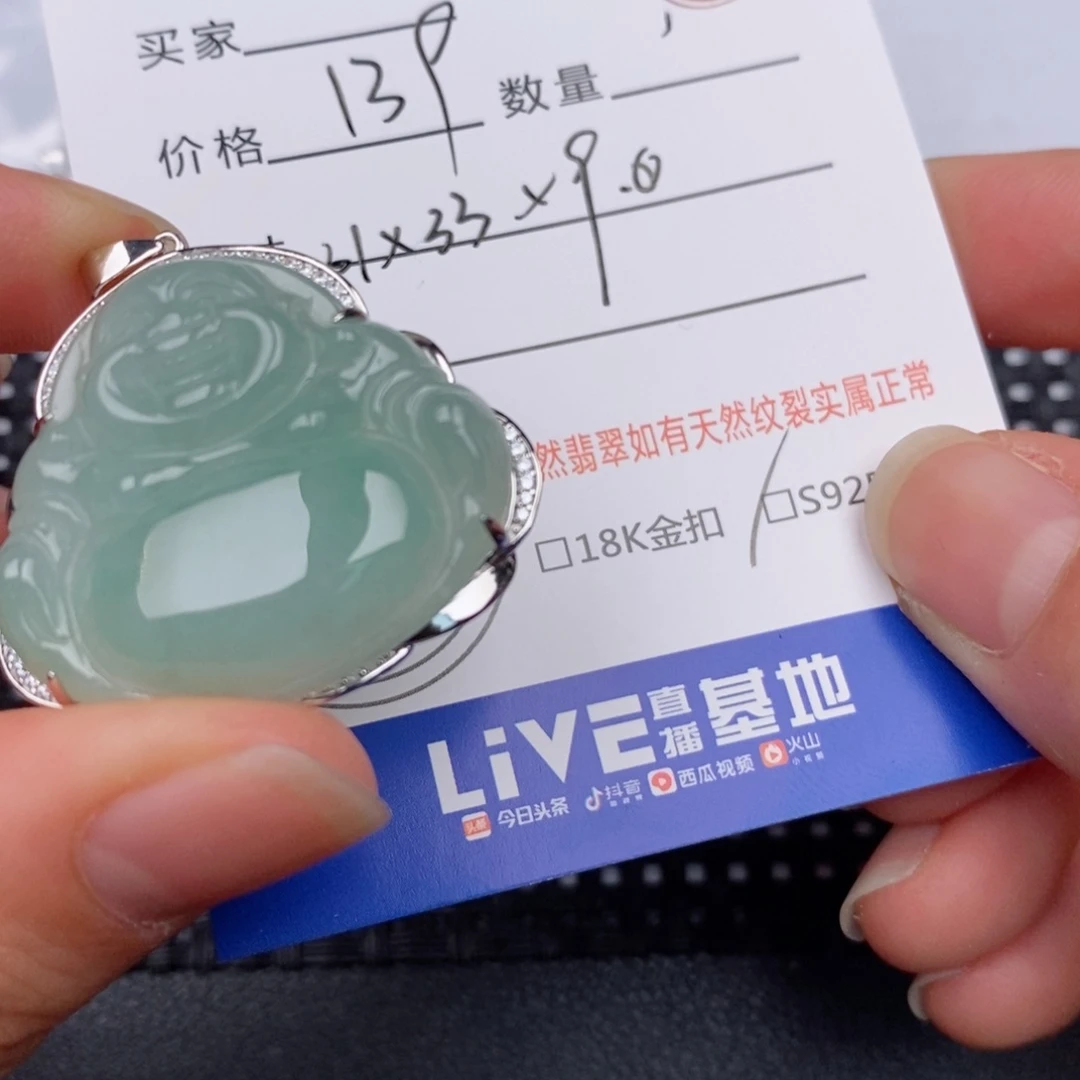 翡翠银S925镶嵌颈饰