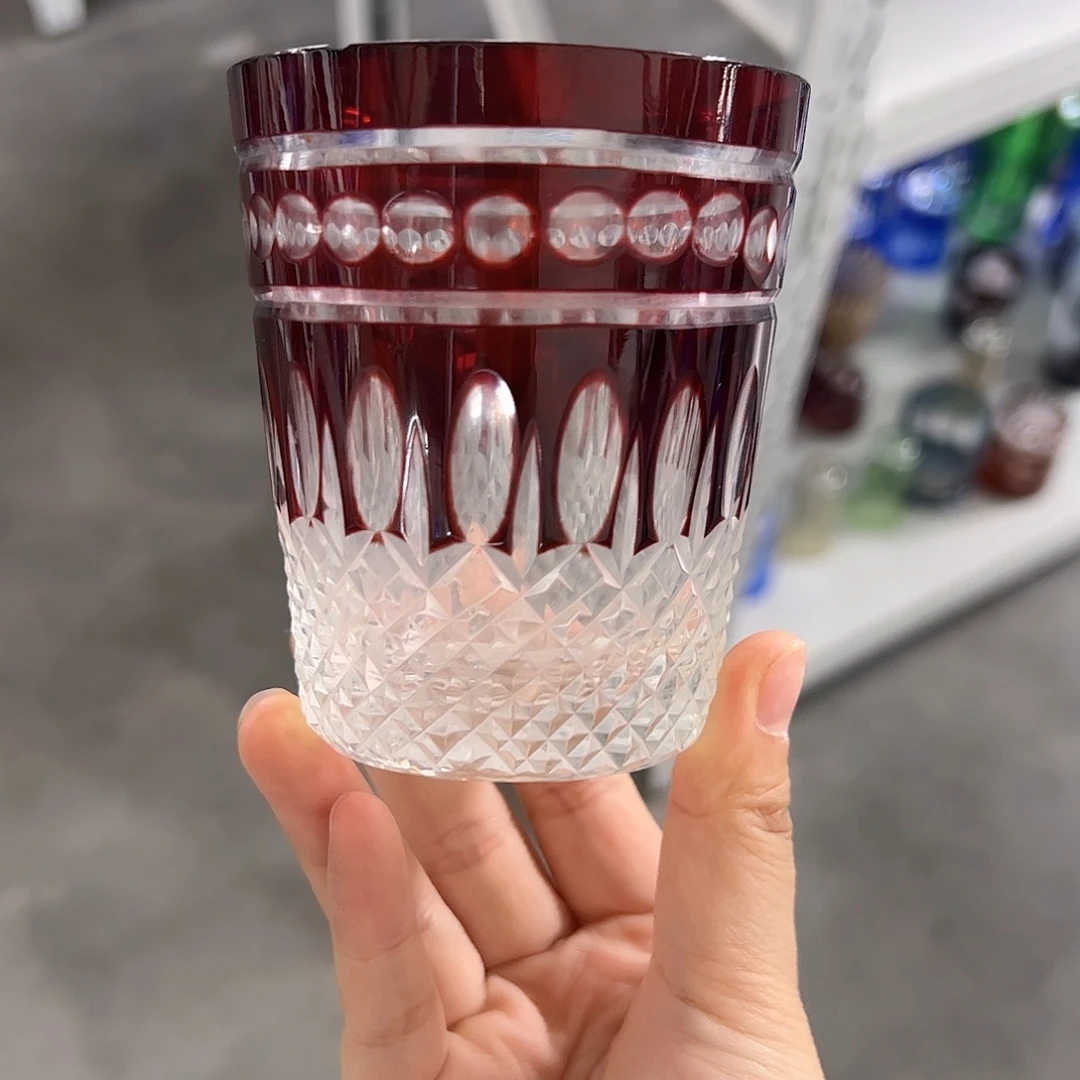水晶玻璃高脚款微瑕一个