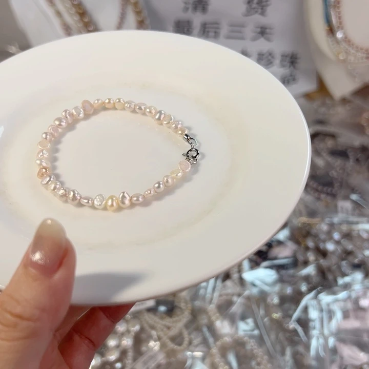 草***呀银S925镶嵌淡水珍珠设计款珠宝首饰