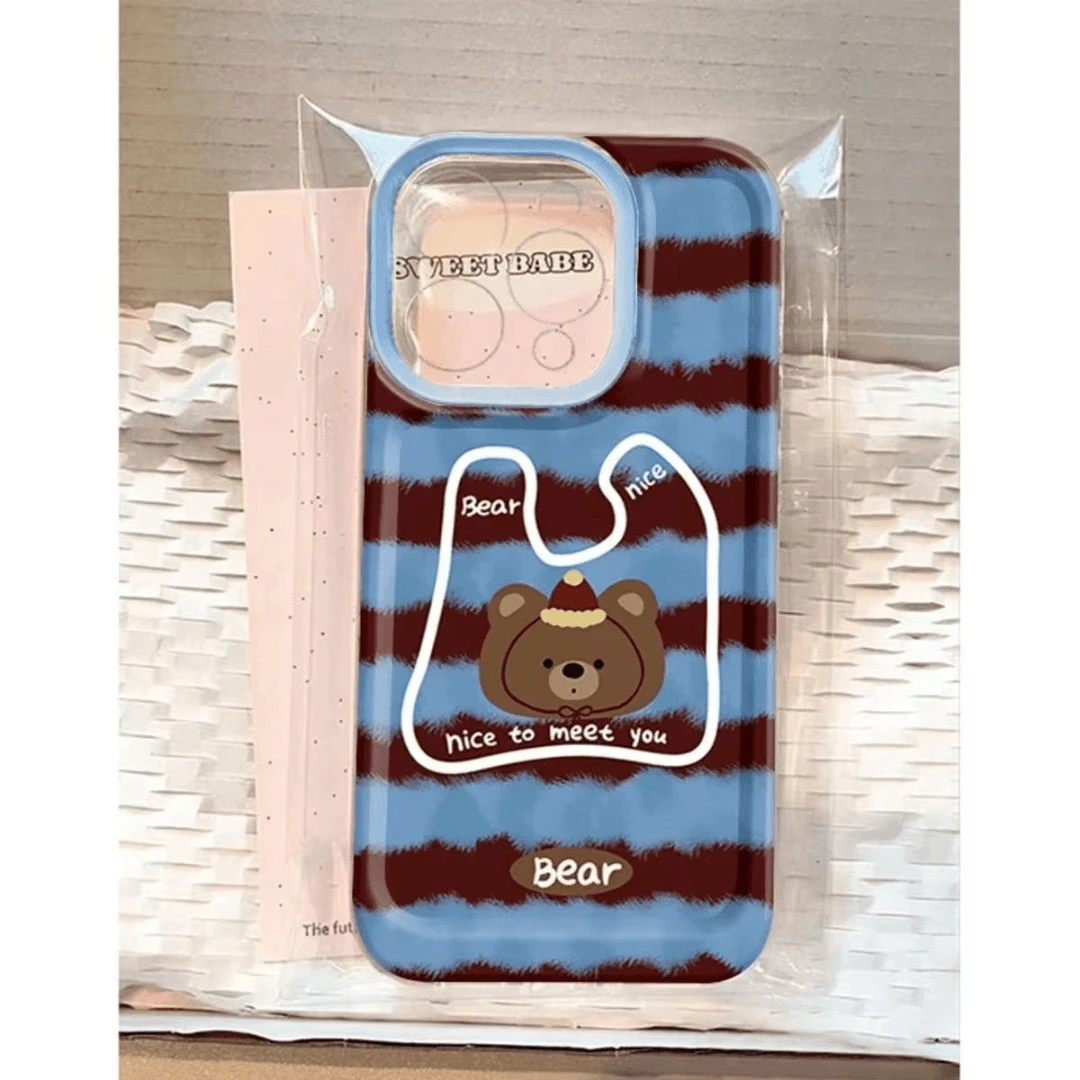 布袋小熊适用苹果16PROMAX手机壳iPhone15个性14全包13软壳12潮11