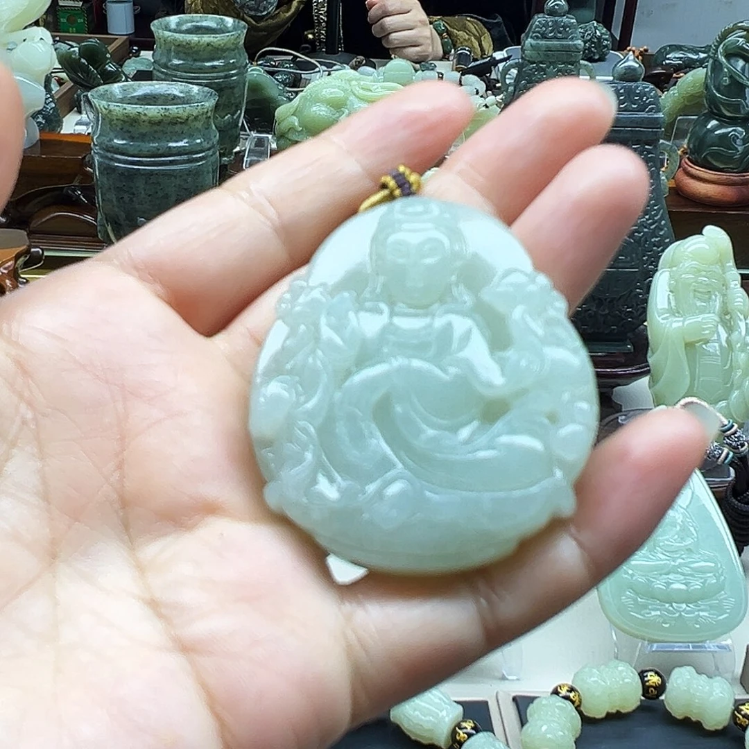 和田玉未镶嵌挂件