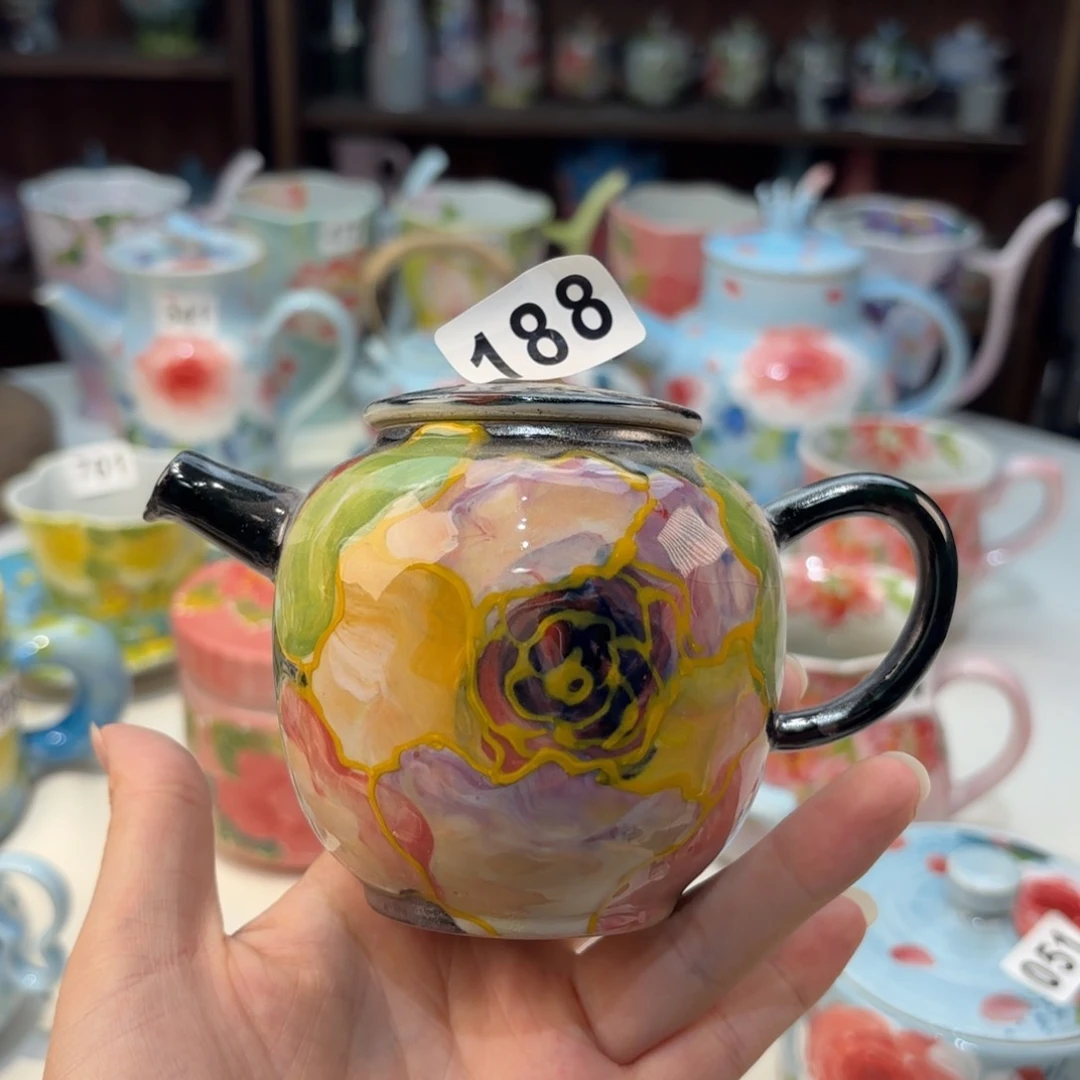 瓷片景德镇手绘高温釉下彩陶瓷茶具