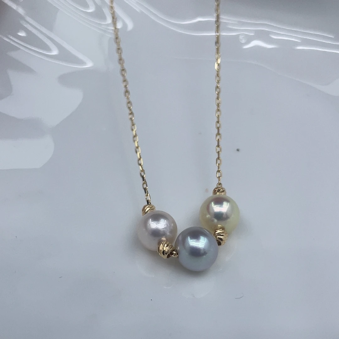 银S925镶嵌海水珍珠颈饰