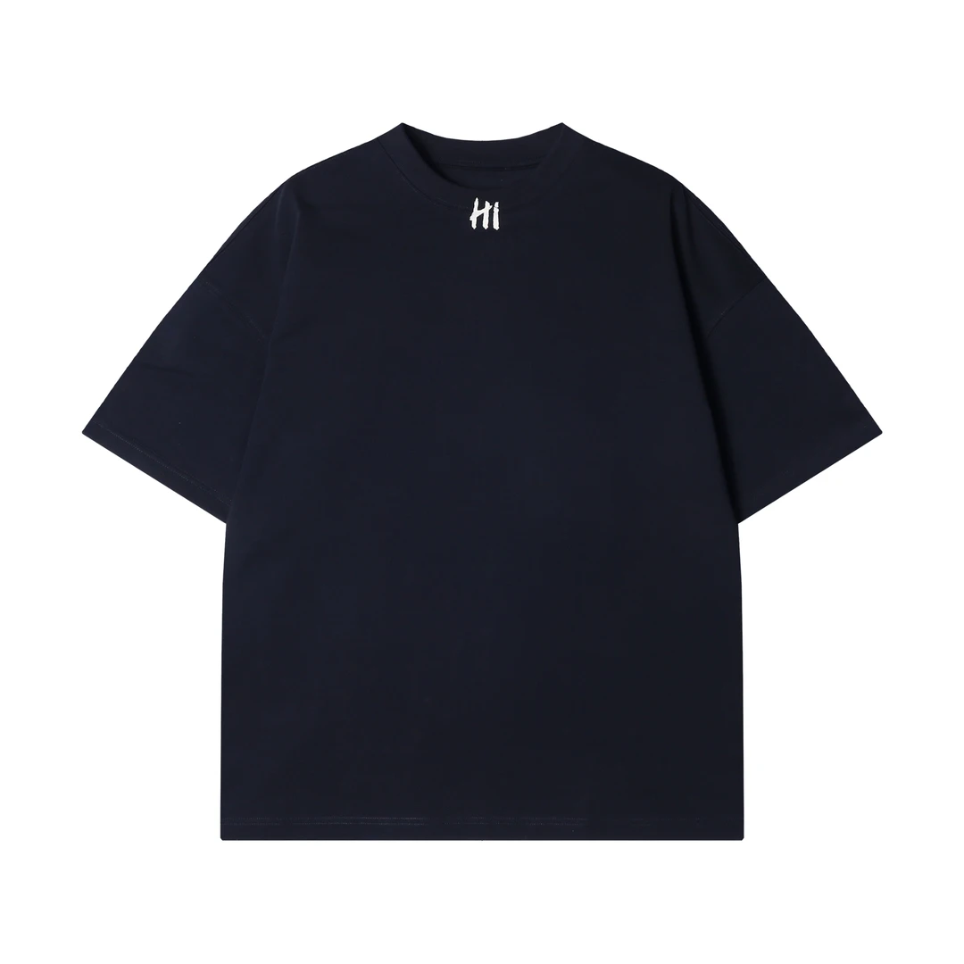 春夏新款时尚个性韩版纯色印花字母圆领短袖T恤百搭情侣套头上衣