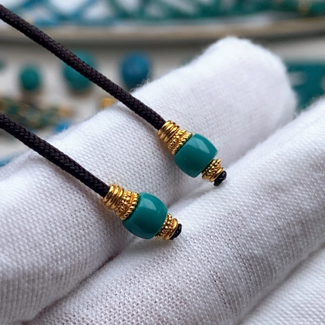 绿松石18K金镶嵌绿松石配饰