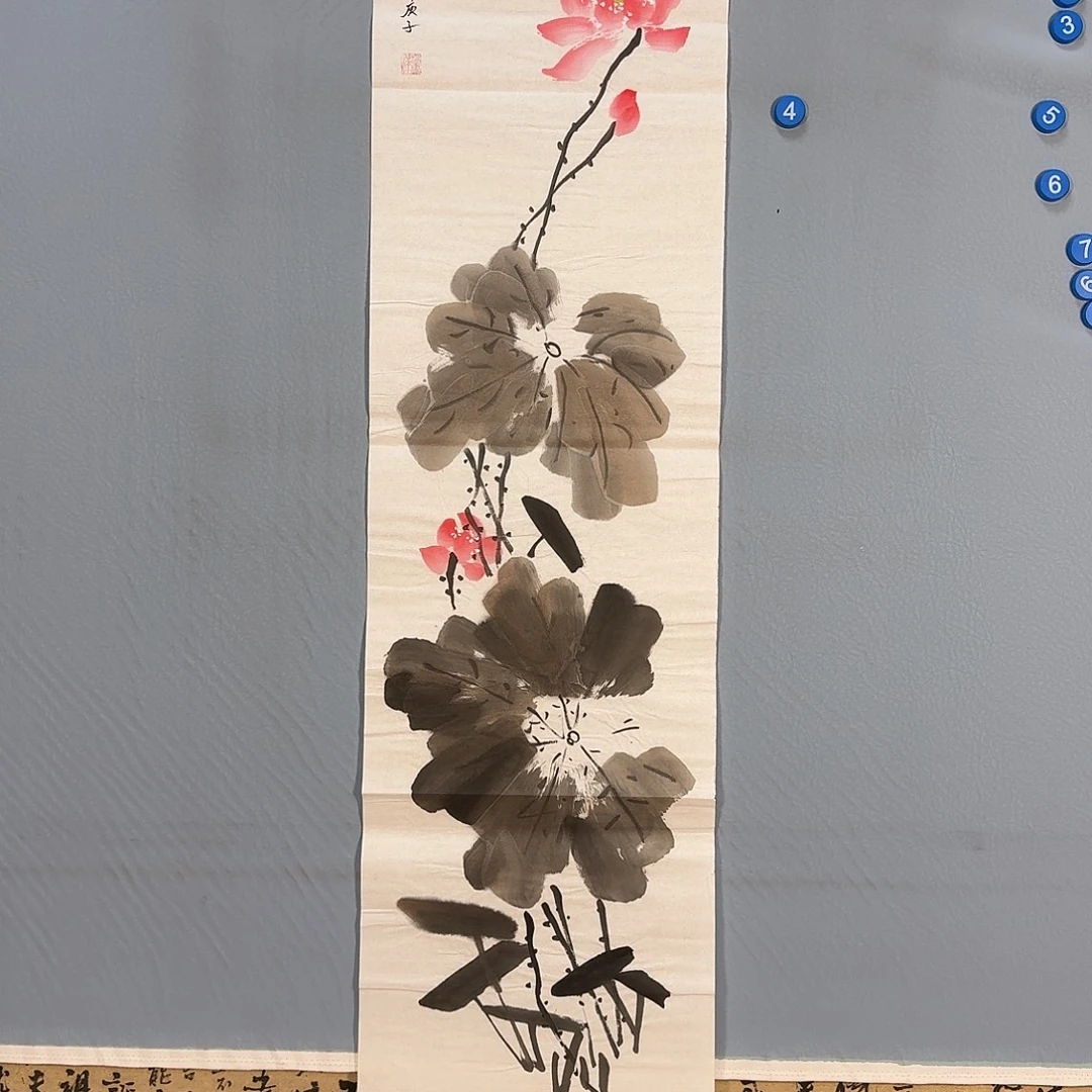 书法122 牡丹一如你的青花勾勒美丽
