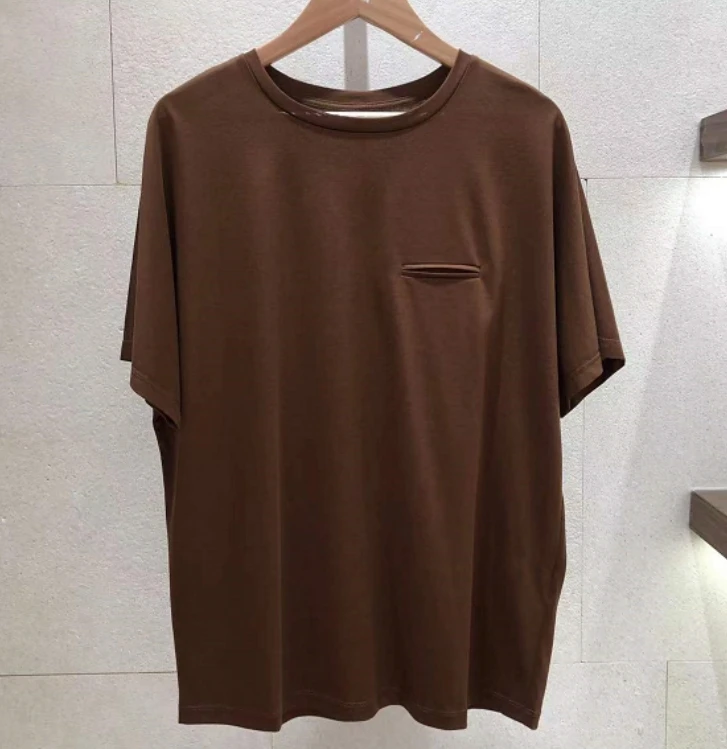 一线大牌女装经典百搭纯色简约T恤上衣