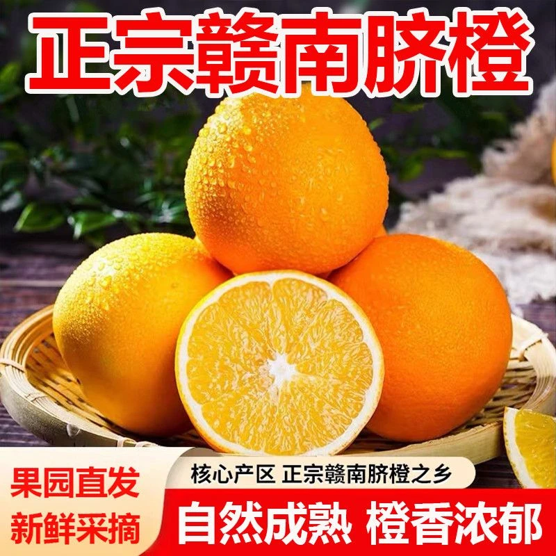 【明天到】正宗江西赣南脐橙地标授权赣南专用彩箱现摘现发甜脐橙J11/12江西省