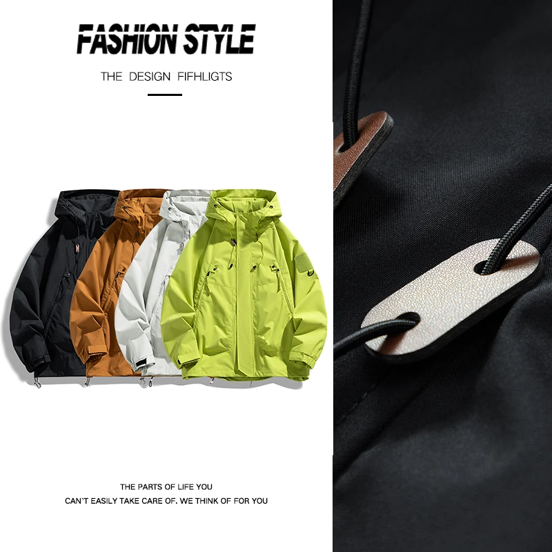 J90七型男女同款夹克春秋新款运动休闲户外连帽宽松夹克