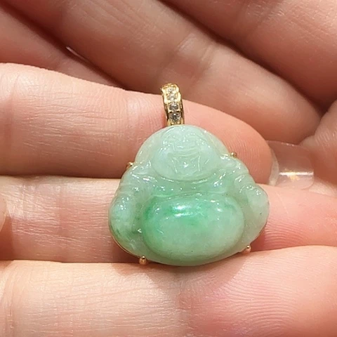 翡翠银S925镶嵌吊坠(不含链)