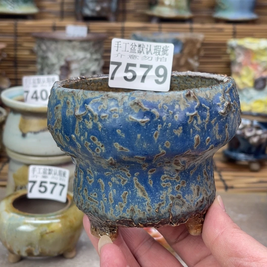 手工花盆默认瑕疵完美者勿拍