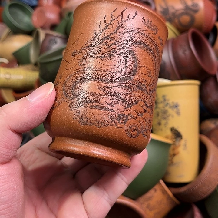 紫砂茶杯全手工紫砂主人杯