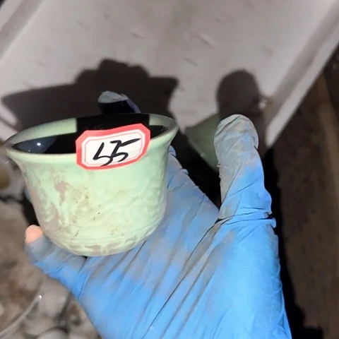 瓷片国营厂库存微瑕8厘米55