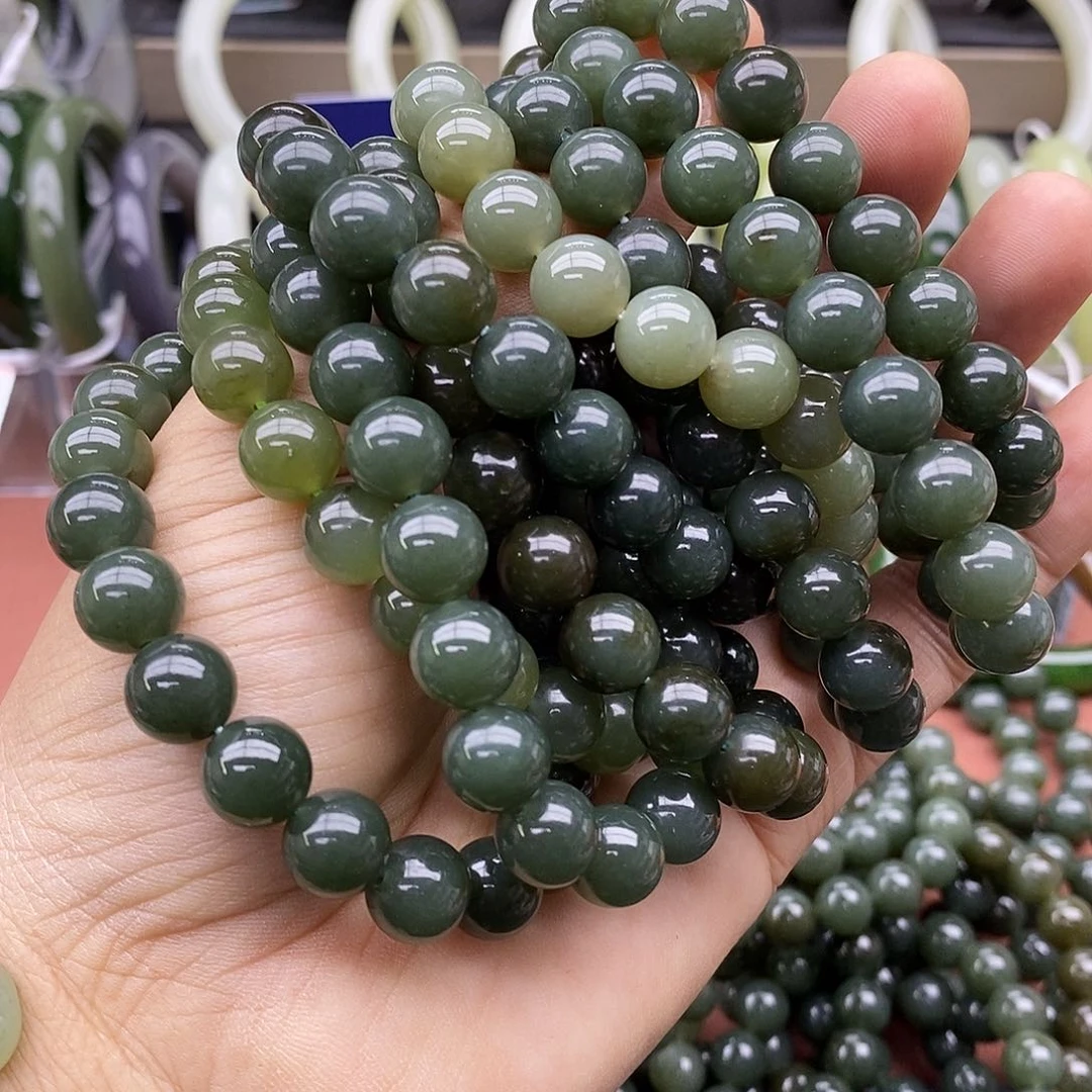 未镶嵌手串和田玉卡10拍一发一