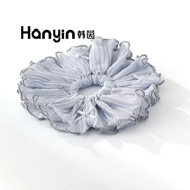 韩版优雅名媛千金风蛮腰网纱蝴蝶结大肠发圈气质ins饰品