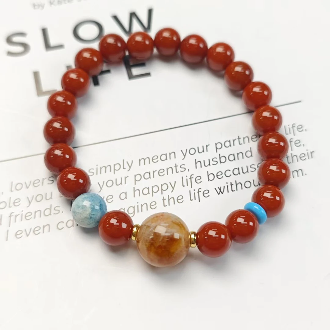 《期待节日》南红玛瑙吉祥8-12手链AX122