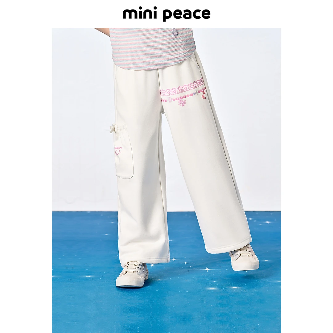 MINIPEACE太平鸟童装女童裤子夏季新款儿童运动裤工装宝宝卫裤