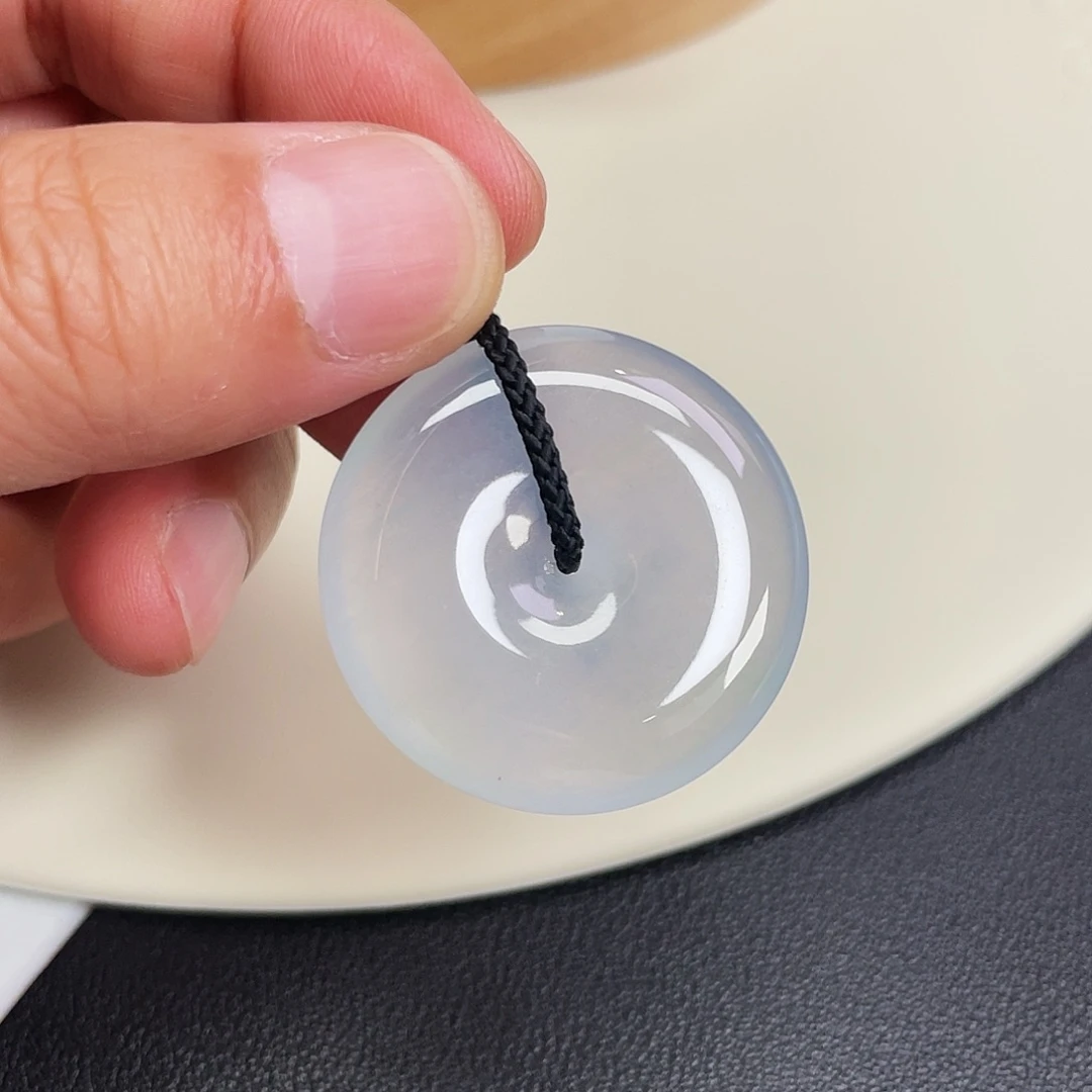 翡翠未镶嵌颈饰平安扣【45】32.4-6