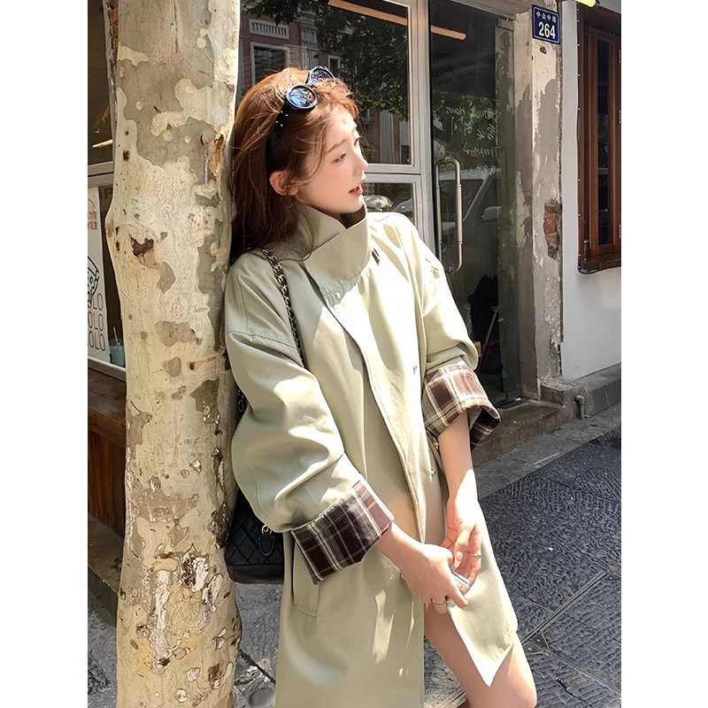 短款风衣外套女2025春秋新款高级感韩系小个子休闲气质卡其色大衣