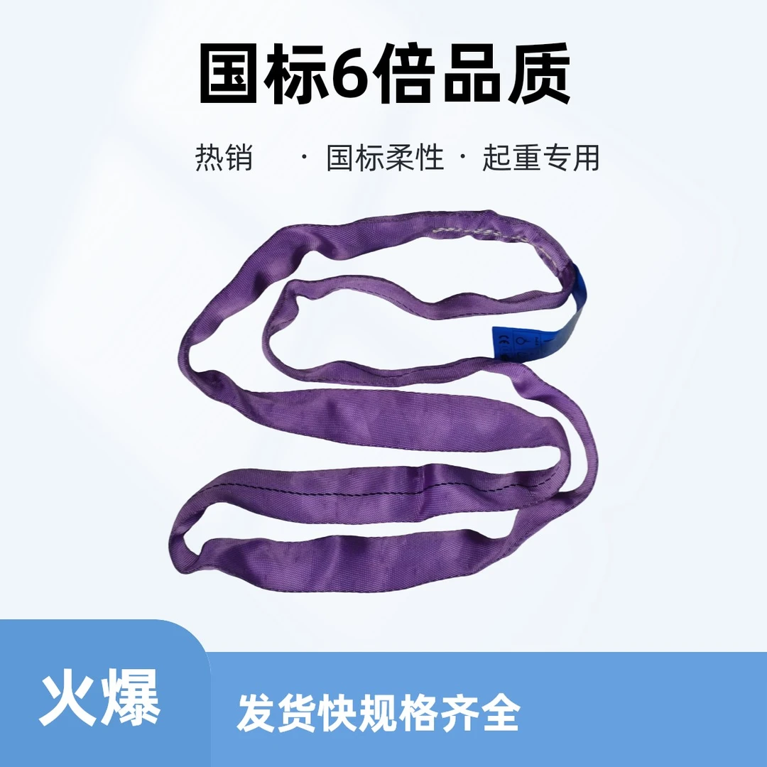柔性环形/双耳国标吊带高强涤纶吊车起重专用吊装带