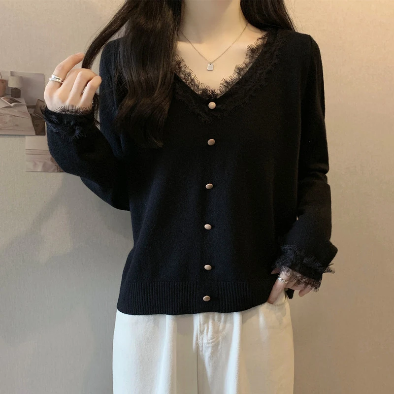 2025新款大码女装v领洋气遮肉针织衫秋胖mm毛衣显瘦遮肚打底上衣