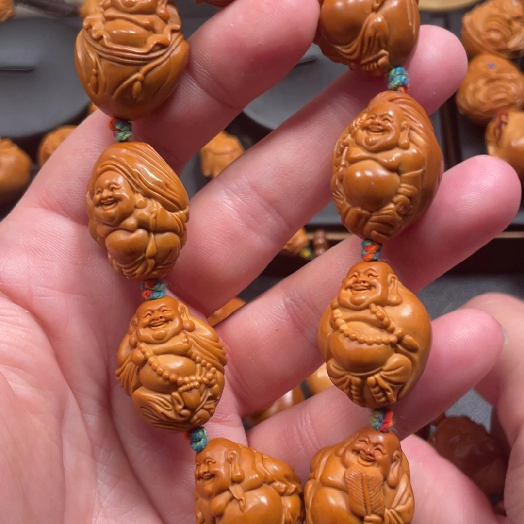 橄榄核手串/手链布袋弥勒