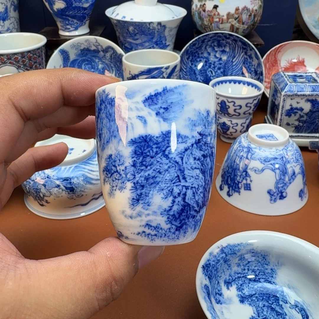 四***寂杯子景德镇全手工手绘陶瓷