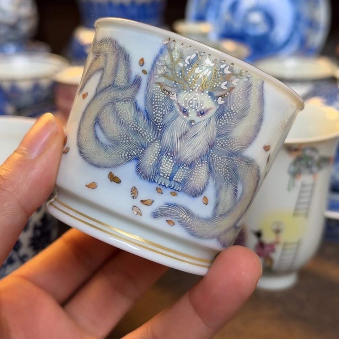 嘻*哈纯手工手绘陶瓷茶具