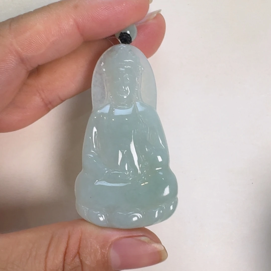 翡翠未镶嵌颈饰素衣观音