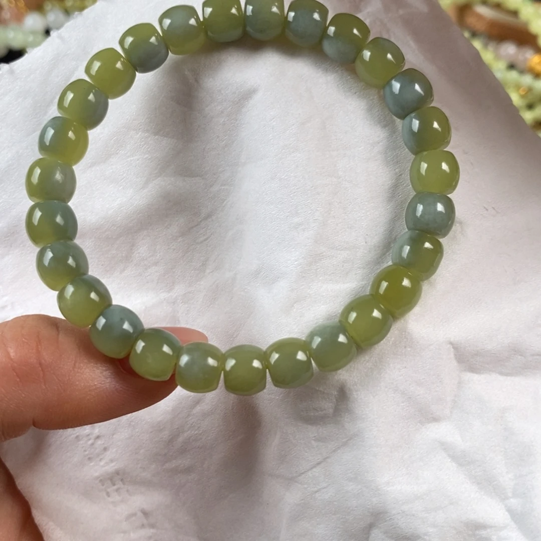 未镶嵌手串和田玉蓝皮手串8mm