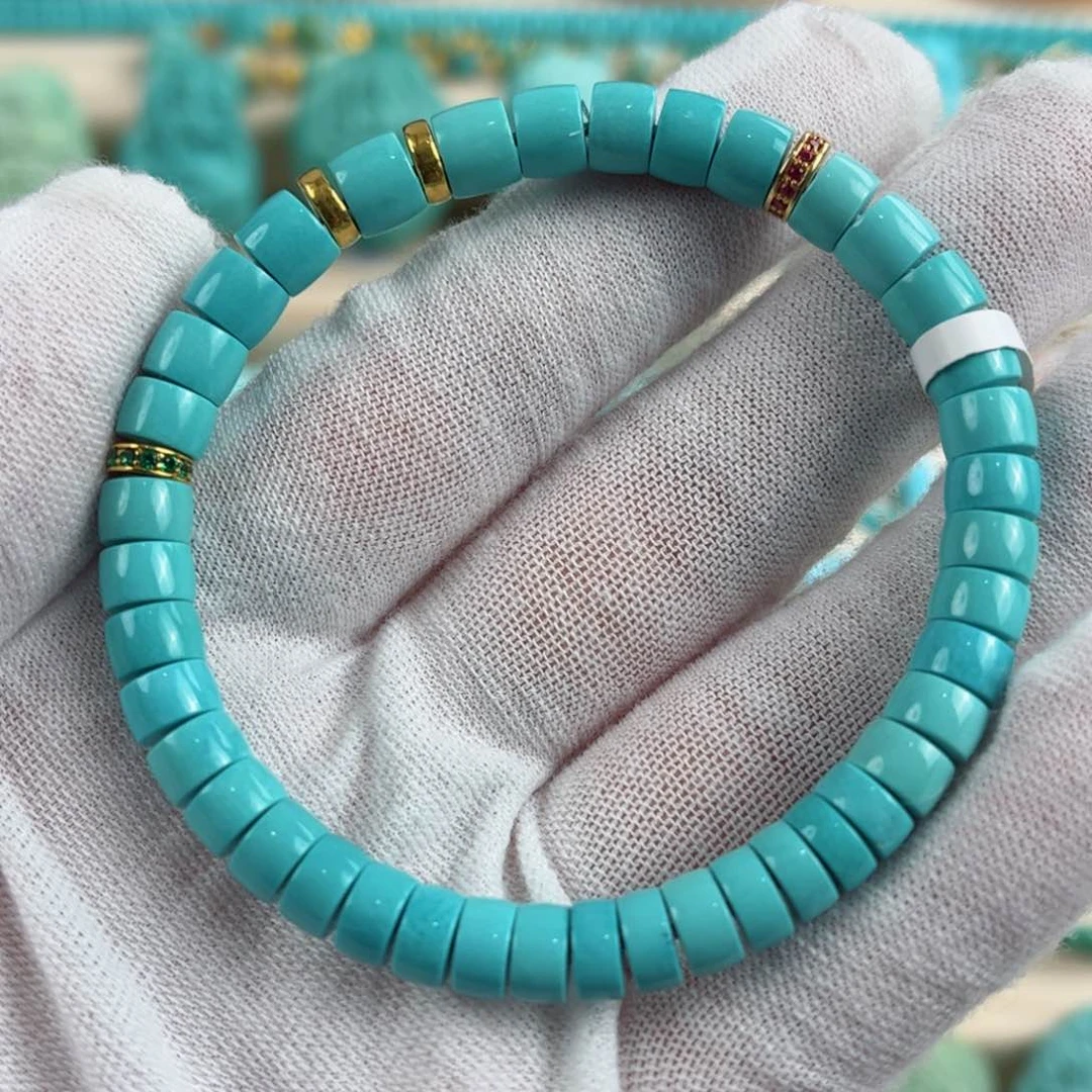 18K金镶嵌绿松石配饰