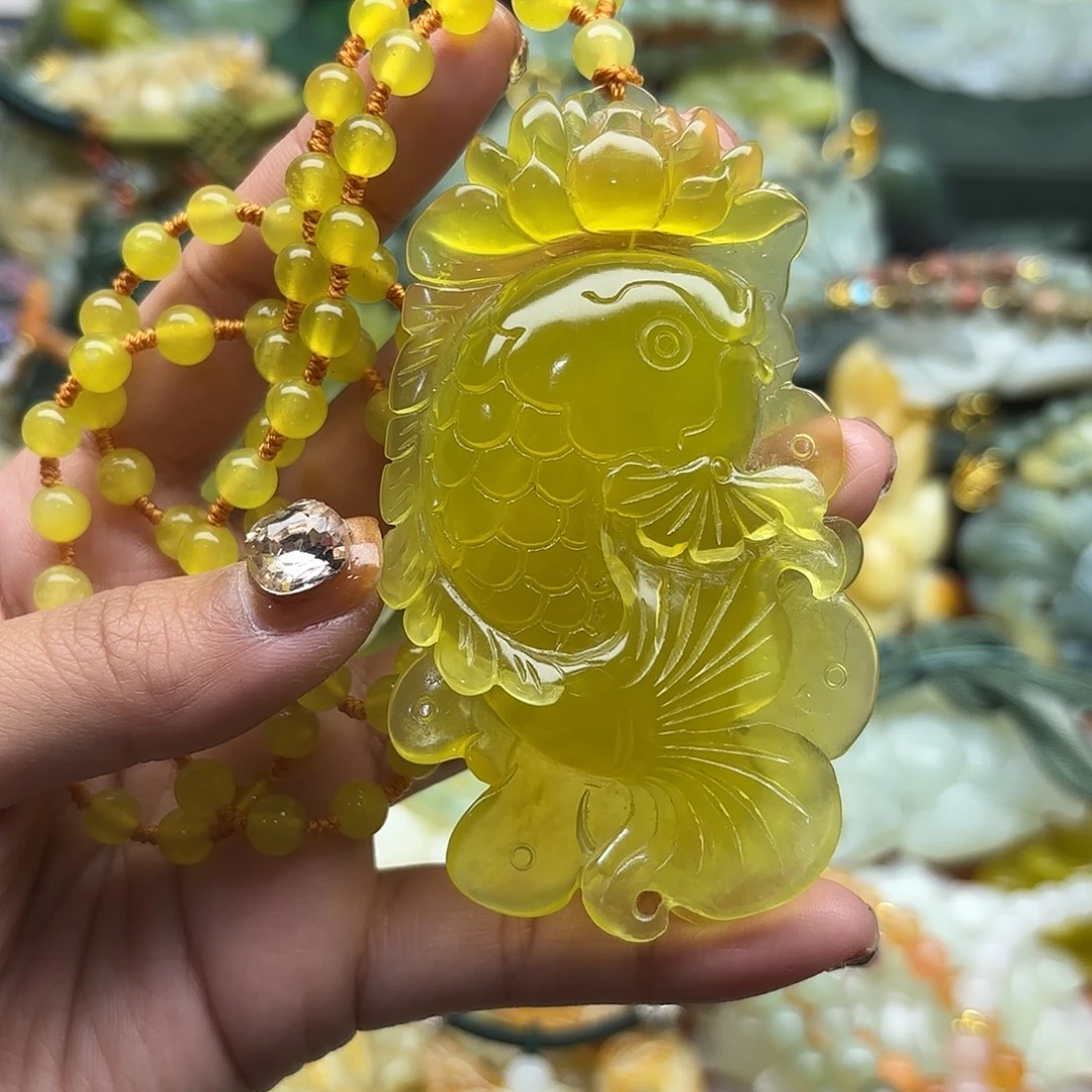 蛇纹石玉合金颈饰