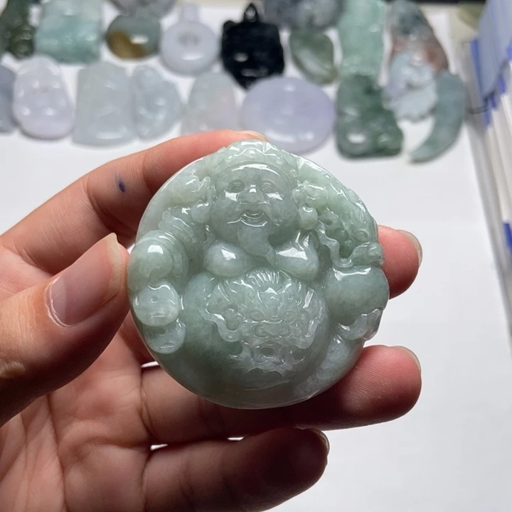 翡翠未镶嵌颈饰财爷25
