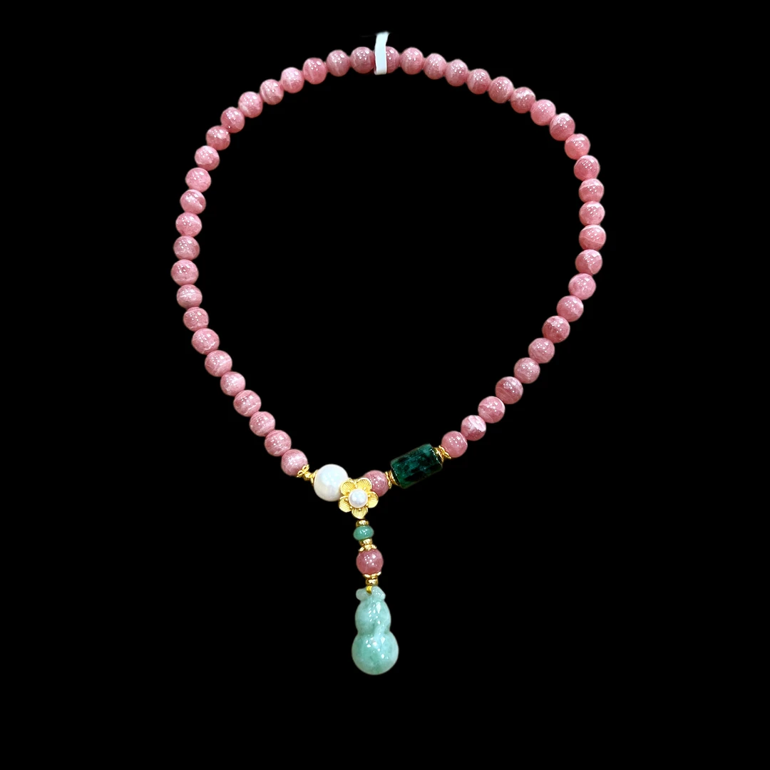 6600红纹石手串孤品