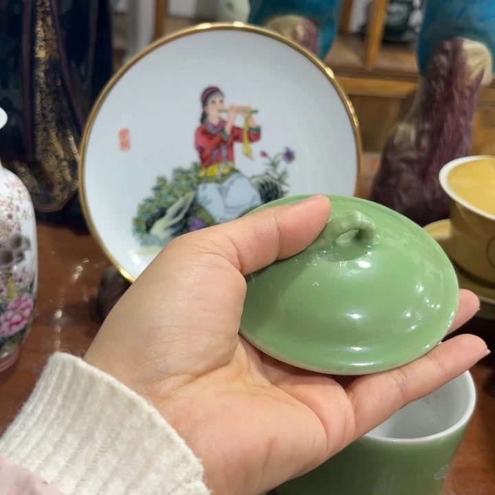 飞***见手柄款瓷景德镇市陶瓷
