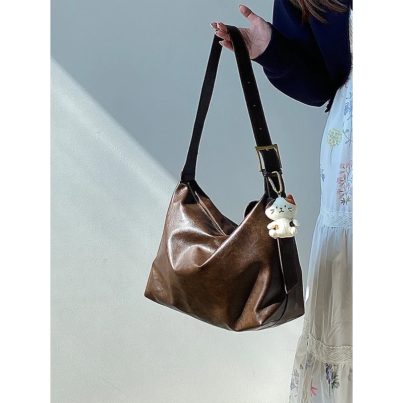 162新款女包韩版文艺复古通勤大容量托特包单肩斜挎大包