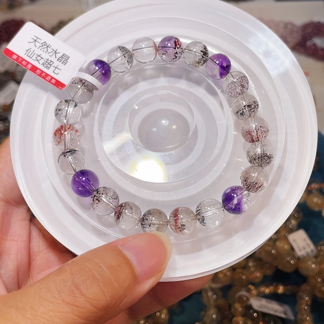 水晶未镶嵌手串聚宝盆仙女超七8.8m