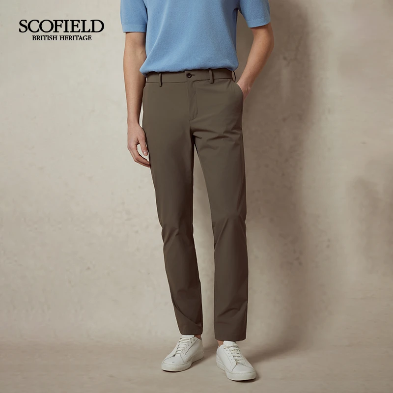 【清波严选】SCOFIELD男装25年夏季新款休闲裤子时尚纯色直筒休闲裤