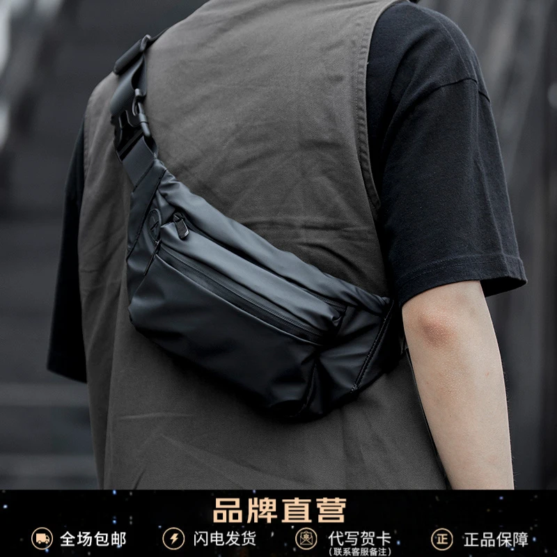 Viney胸包男士单肩包2025新款运动风轻便骑行腰包生日礼物送男友