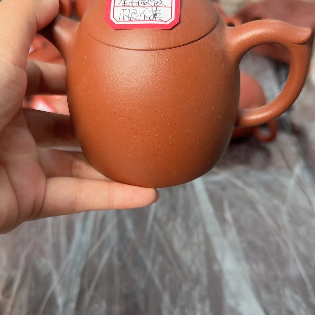 紫砂茶壶黄龙山原矿朱泥250