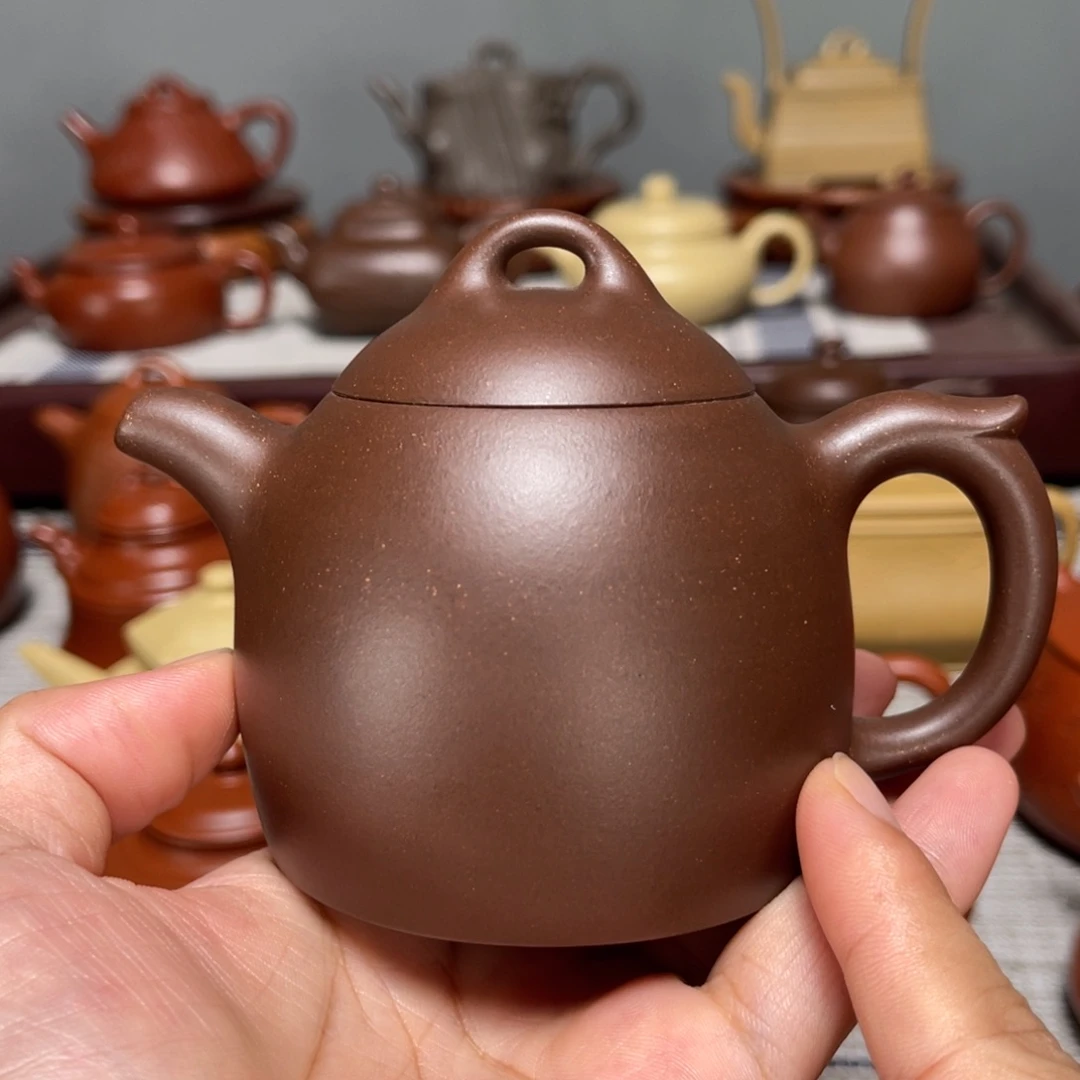 饥***丹茶壶紫砂全手与证书