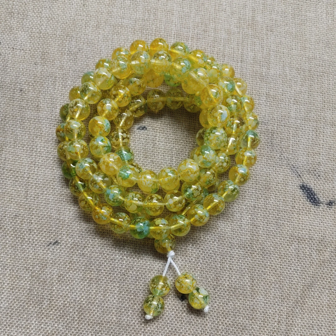 5058号卡十108颗大漆珠定制木料