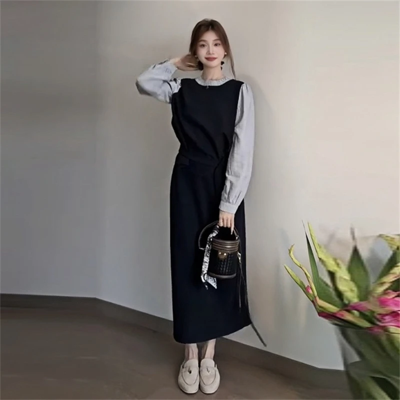 2025春季新款潮流轻熟韩系高级气质修身显瘦两件套通勤小众两件套