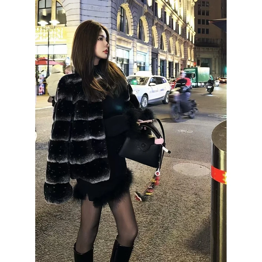 GUIDI GUDI【许愿流星池】高级贵妇女人味毛毛外套