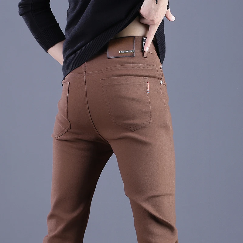 男士修身牛仔裤2025新款秋冬季修身小脚九分裤轻奢百搭休闲裤子男