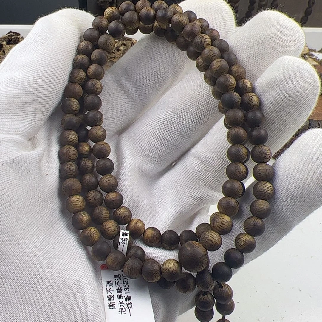 沉香手串圆珠多圈6mm